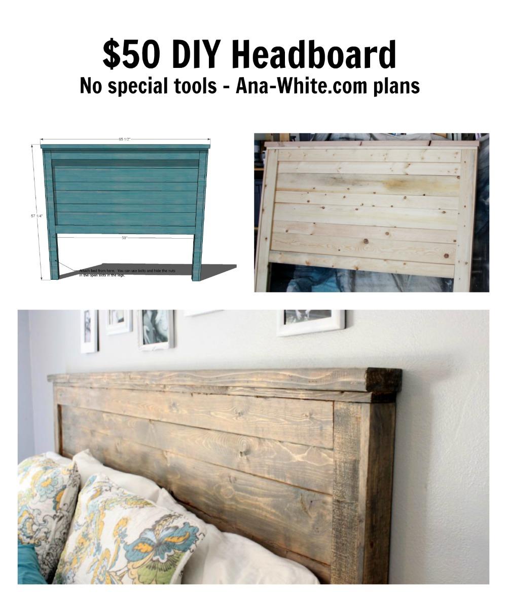 Summary: Easy DIY planked wood headboard - no special