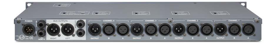 The outputs from the two channels are connected to the power amps and speaker arrays. To further streamline the switching process, the channels may be linked so that they toggle at the same time.