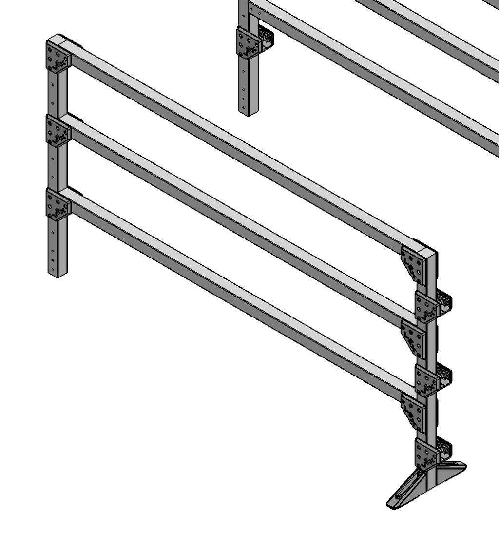 Step 4: Attach (3X) Horizontal Fence Bars to the Vertical Fence