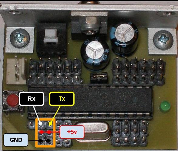 pistiku mikrokontrolleri mooduli poolsete väljaviikude tähistus.