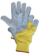 590KVPR 6-10 DZ 6 Magid CutMaster T926PA 100% Para- Aramid Terrycloth Gloves - Cut Level 4 Yellow, heavyweight, 7-gauge 100% Kevlar seamless machine knit shell; PVC criss-cross coating on both
