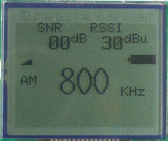 1 3 2 4 7 5 8 Figure 4. LCD Display in AM Radio Mode 4.2.1. Band Selection In Radio Mode, the BANDS/0 key is used to switch between the AM and FM bands. 4.2.2. Time/Date Auto Set Many radio stations broadcast RDS data including clock/time CT information.