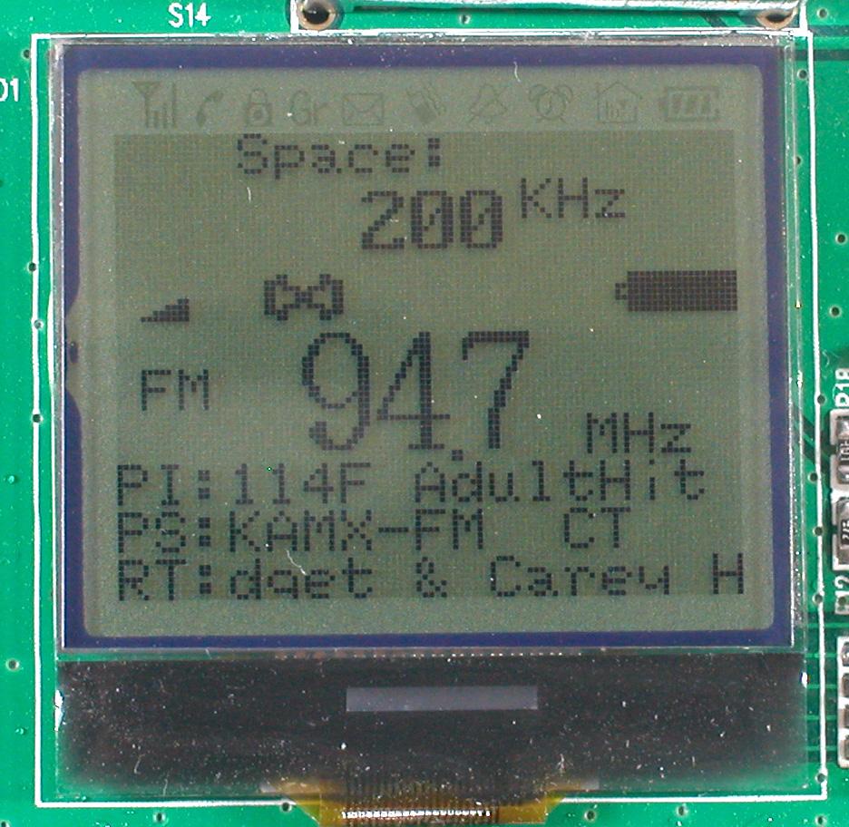 Figure 5. LCD Display in FM Setup Menu Figure 6. LCD Display in AM Setup Menu 4.2.7. Digit Keys In Radio Mode, the FUNC/DIGIT key is used to switch the keypad to digital input mode.