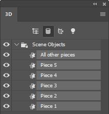 HOW TO CHANGE THE THICKNESS OF THE PIECES: Go to the 3D Panel and click the second tab (