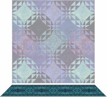 of the quilt plus an additional half-yard for a square quilt (2/3 yard for a rectangular one) to match design elements and allow for the miters at the corners. Framing a Square Quilt 1.