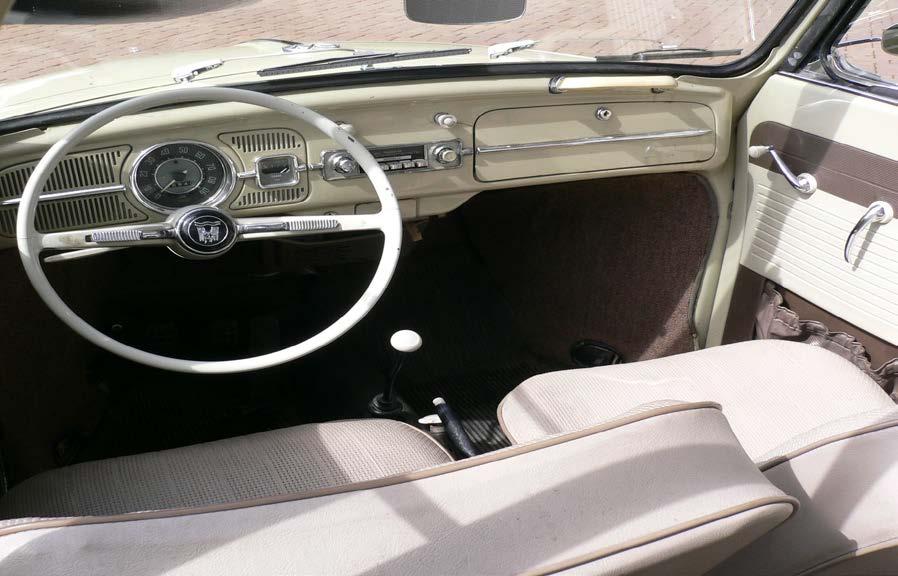VW Beetle interior, 1955