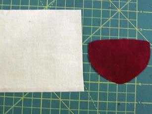 appliqué for the sheer fabric used for the wine glass.