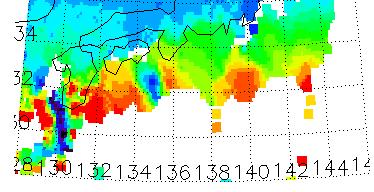 ) Vertical delay over Japan on April 7, 22