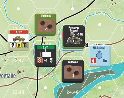 A 1 is a result of : Ambush the Allied player may place an FFI Ambush marker adjacent