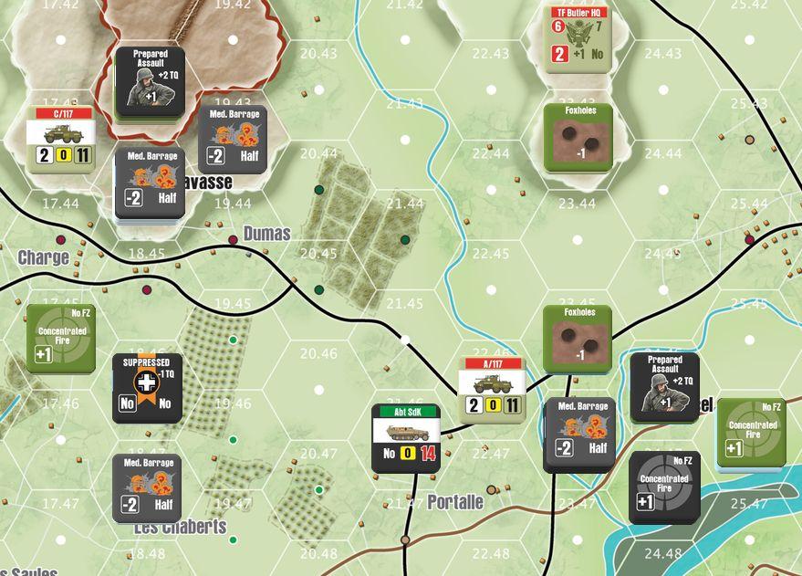 Not only do the Americans rally on Hill 300 but more accurate artillery fire suppresses the attackers in Savasse down the hill and pins the attackers south-west of St Marcel.