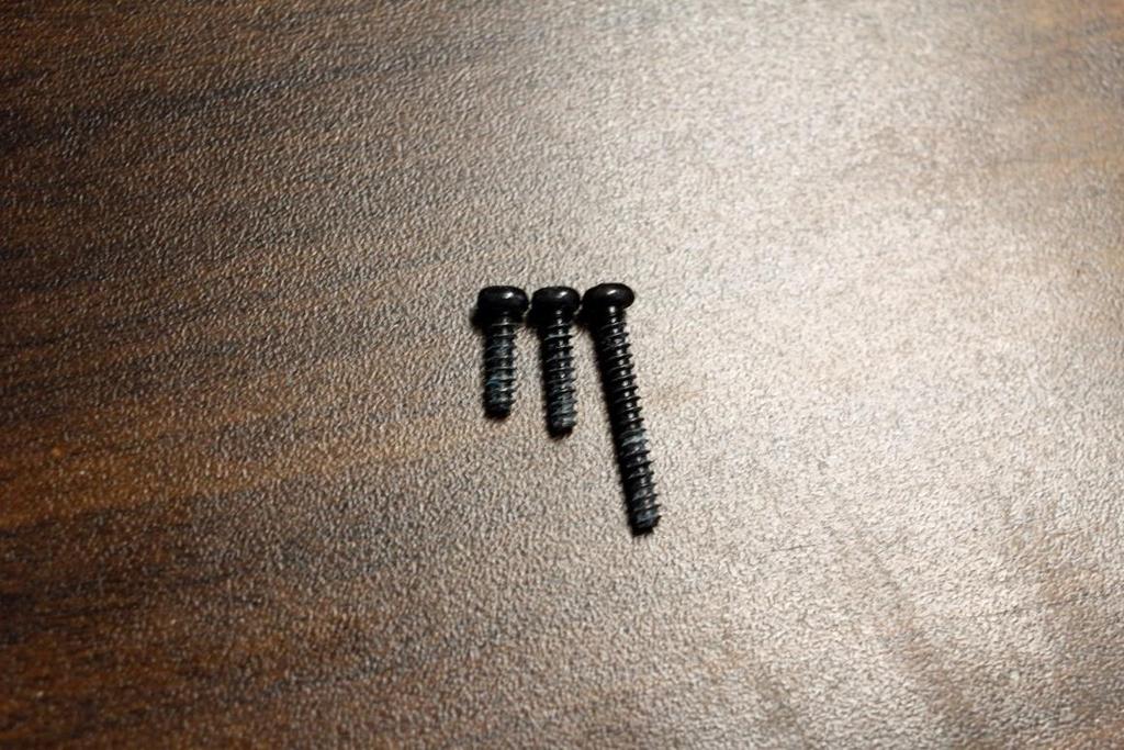 Be careful not to lose them! Take note of each screw s placement because sizes differ.