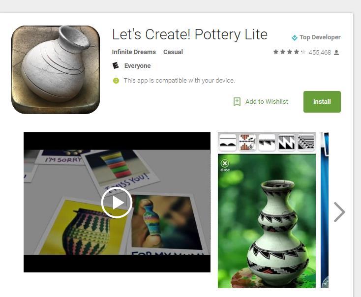 Clay with Technology Use the Pottery APP to "throw" a pot and decorate it with a variety of