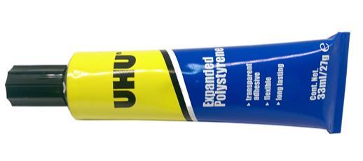 UHU is usually applied to both surfaces and allowed to dry before bringing the surfaces together for an instant bond.
