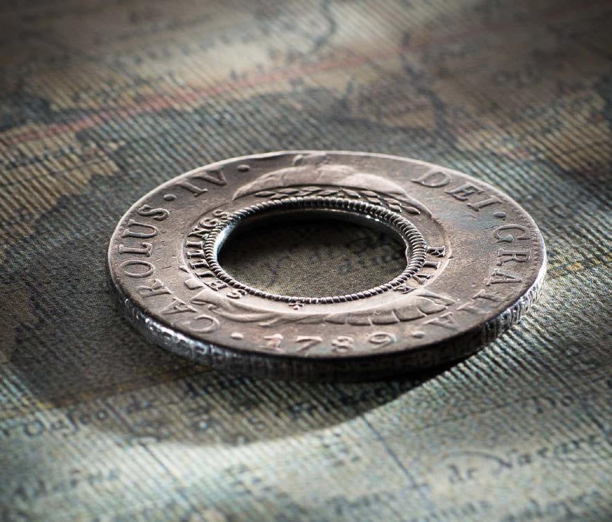Holey Dollars of Charles IV To ensure that the colonial mints could continue their coinage production uninterrupted, a Royal decree granted them the right to continue striking coins with the