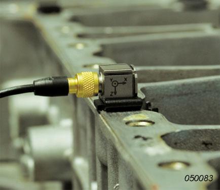 The accelerometers can be easily fitted to or removed from a number of different test objects.