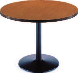 Standard 41-42 Height HOSPITALITY / BREAKROOM T36RD -B2125 Shown with 3818A Chairs Standard Bases Model Base Size Top Size