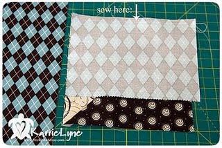 Make sure the edges are lined up on the LEFT side. Sew across the top edge.