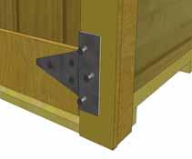 Finish hinge by securing with 2-3/4 Black Screws (G).