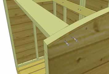 against wall frames and attach each cleat with 6-1 1/4 screws (J)