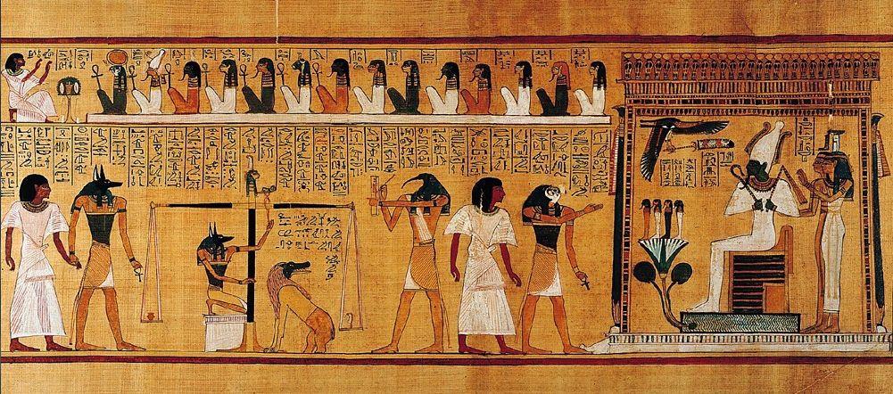 Example: Hunefer s Judgment in the presence of Osiris, 19 th Dynasty, New Kingdom, c. 1275 BCE***, papyrus, Thebes, Egypt.