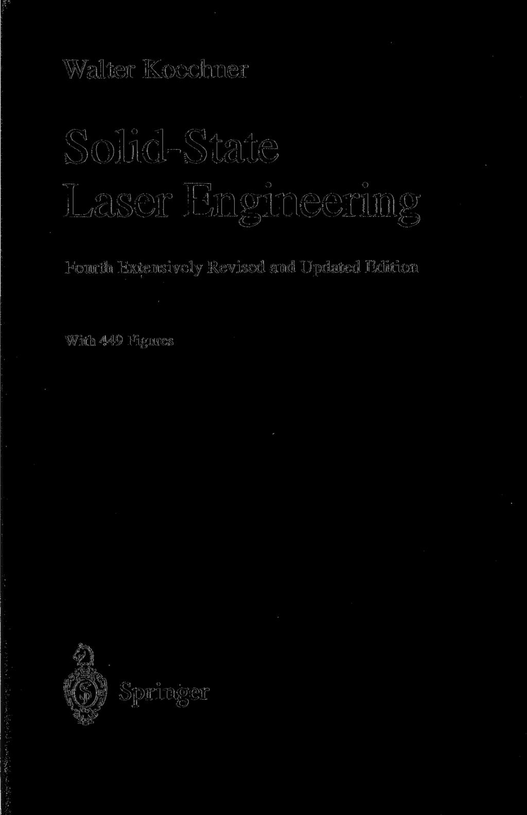 Walter Koechner Solid-State Laser Engineering Fourth