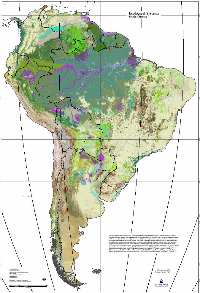 Ecosystem Summary: 657 terrestrial ecosystems 450m working resolution Regional