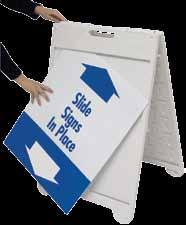 02 Fixture Only FX056 - $65.00 This Double-Sided sign holder has all of the features of the Quicksign with the advantage of larger graphics.