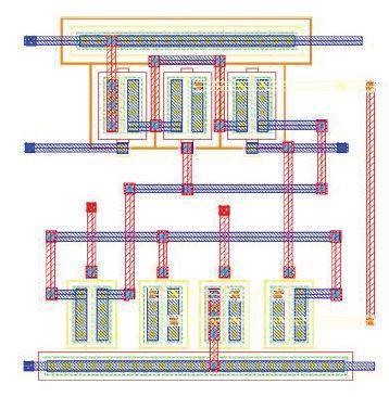 Figure.9: The 5T TSPC MTCMOS D Flip Flop Layout in cadence.