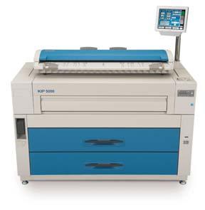 High resolution color copies are produced by the KIP 5000 system when integrated with an inkjet printer.
