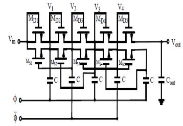 381 charge pump is implemented using diode-connected nmos transistors.