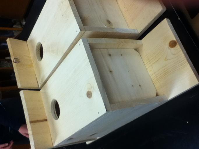 = one nest box A few boxes were made per hour