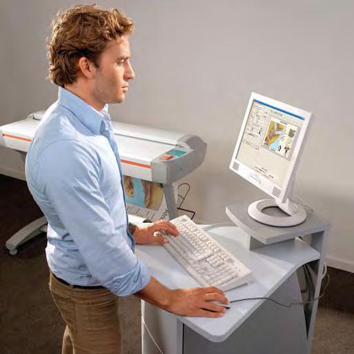 Océ Copy Easy color and monochrome copying and scan to file software Copy features Direct ready for copying Automatic scanner detection No closed loop calibration required Scanners, media, and