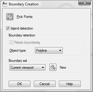 CAD Begin the BOUNDARY command to release the Boundary Creation dialog box. Observe that the default object type is Polyline. You can also want to create a region.