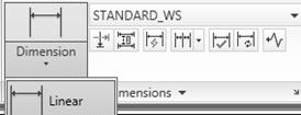 CAD dimension it will create.) The image below shows you the standard dimensioning icons. This list below shows you, which dimension types are available on the Dimension tool panel.