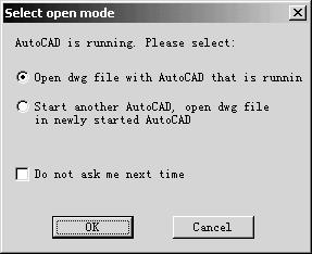 CAD You can insert block to running AutoCAD, or start another AutoCAD and insert block to newly started AutoCAD.