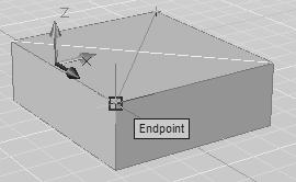 CAD To generate a cone on top of the box in its center, we first remove the cone we