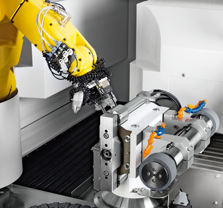 10 EWAG Experience and expertise in tool handling FANUC robot The efficient EWAG rotary drum solution for robot integration allows the shortest changeover times and supports the high productivity of