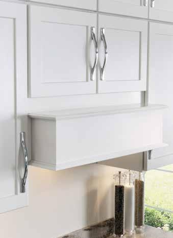 look. BUTT DOOR CABINET OPTION No center mullion means easy access to your dinnerware and adds to the