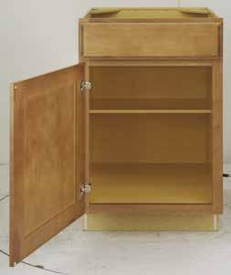 CONSTRUCTION CHOOSE FROM 3 OPTIONS: STANDARD SELECT PLYWOOD WALL CABINETS DRAWER FEATURES STANDARD PLYWOOD STANDARD SELECT & PLYWOOD ³/8" thick furniture board sides with matching laminate exterior