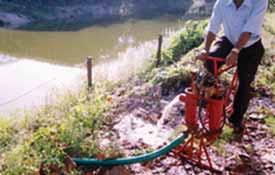 PART I : INNOVATIONS FROM WEST BENGAL 05 Cycle Operated Pump This invention relates to a pedal water pump, which is particularly useful for pumping water from the canal for irrigation purposes and to