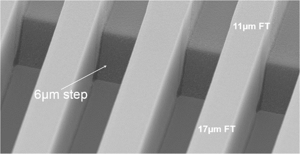 Resolution and Depth of Focus The paradigm shift in substrate dimensions, topography, and device architecture also result in imaging challenges, where 2µm line/space with large Depth Of Focus (DOF)
