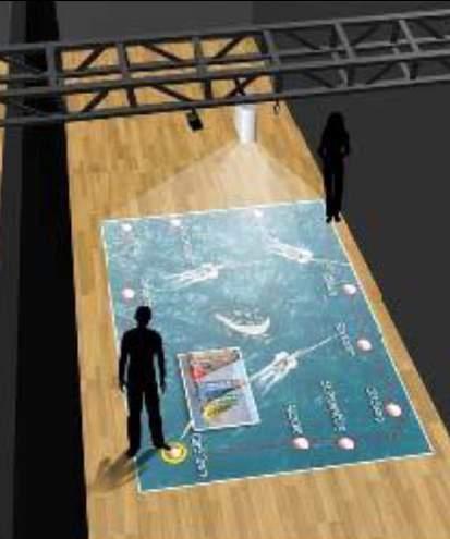 INSTALLATION PLANNER Floor/Wall Display: Floor/Wall Color a smooth, non-reflective or bright colored surface is required. A good display is achieved on wood, marble or carpet.