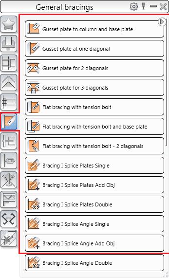 Example: Creating a Gusset plate at one diagonal connection. 1. On the Home tab, Extended Modeling panel, click 2.