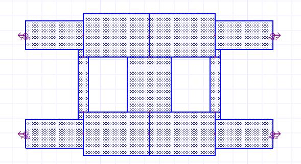 Component Progress - Branchline Hybrid Michael Designer (Initial 120mil) Figure 9: Schematic View of Designer Hybrid Figure 10: Layout View of Designer Hybrid Figure 11: S-Parameters of Designer