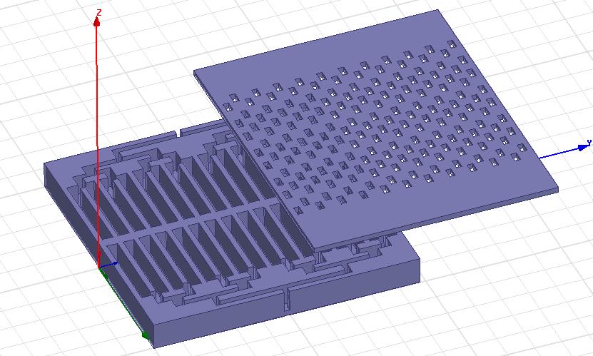 3.7 Single layer waveguide slot array with H-plane T-junction feed Figure 3.