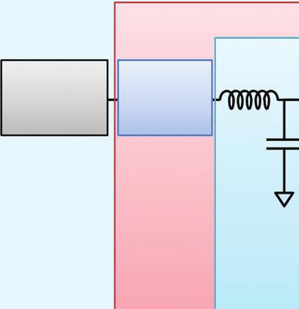 depicts a simplified transistor equivalent circuit with device parasitic and packaging.