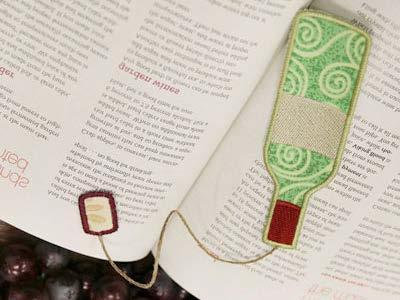 Slip the bottle between the pages of your favorite book, and let the cork hang