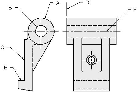 6 and a flatness of 0.8. Datum surface is machined to a roughness 0.2 and straightness of 0.1. Surface to be machined to a roughness of 3.2 and parallel to datum D. Ream hole to 0.
