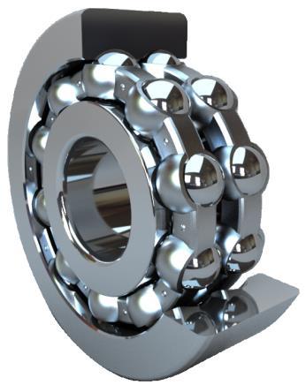 raceways and high conformity between balls and raceways. Double row deep groove ball bearings can carry axial loads acting in both directions in addition to radial loads.