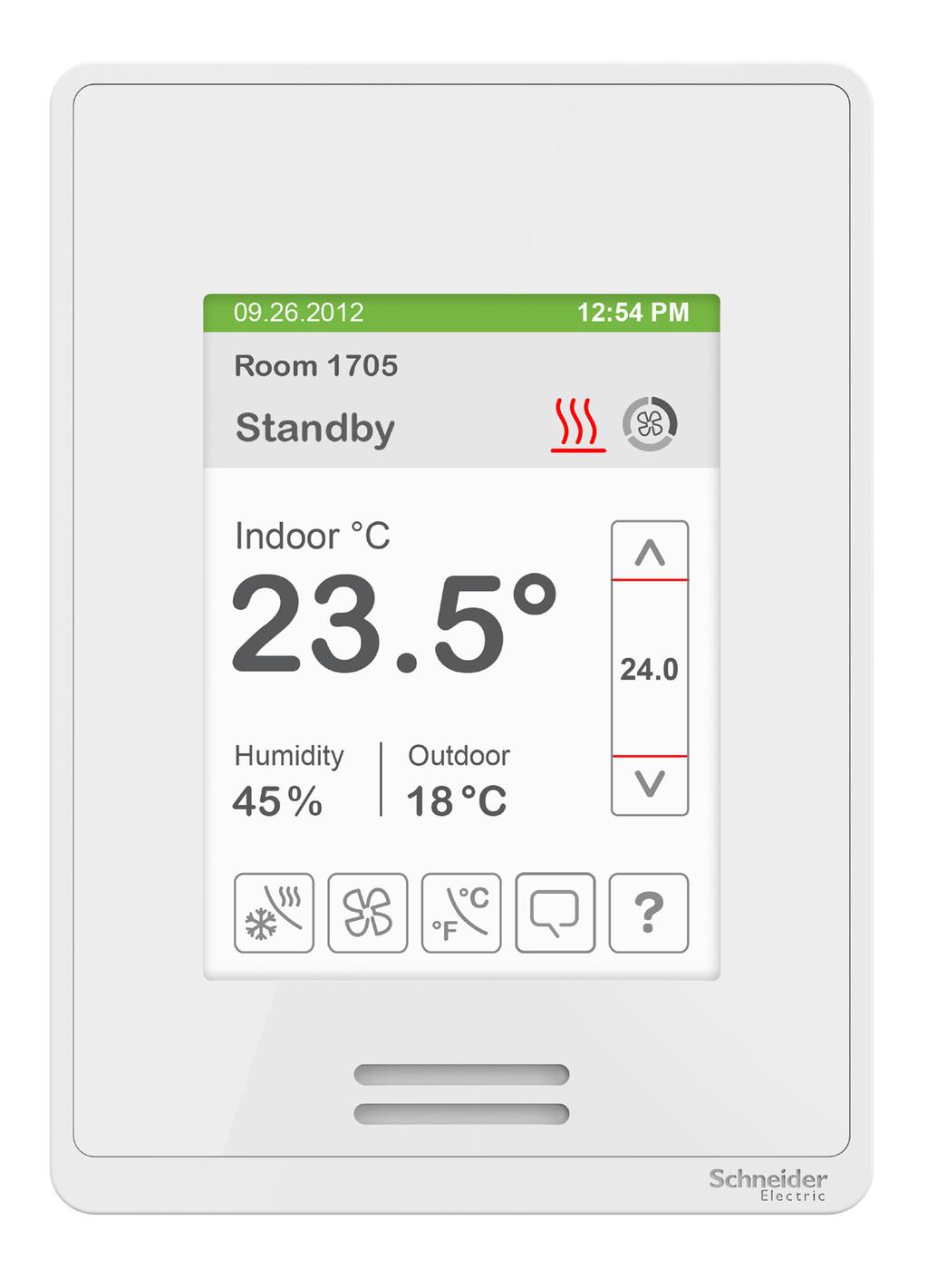 2 HMI Display The User HMI is configurable and allows display functions such as Date, Time, Outdoor Temperature, and Setpoint to be enabled or disabled by setting various parameters.